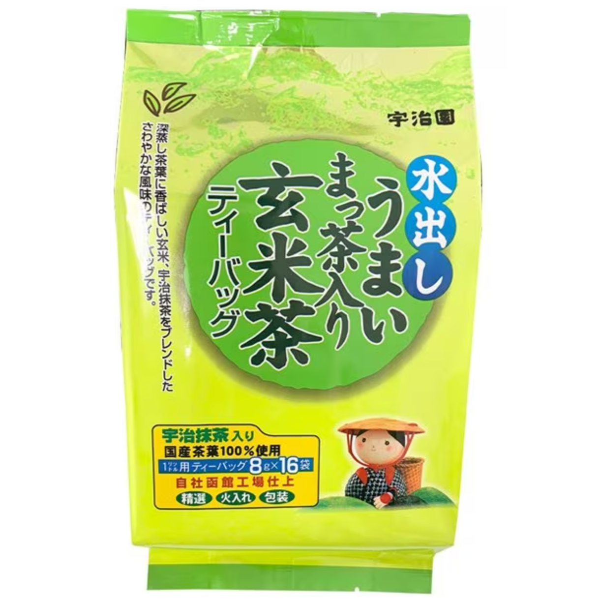 Ujien Cold Brew Delicious Matcha Genmaicha Tea Bag 8gx16P