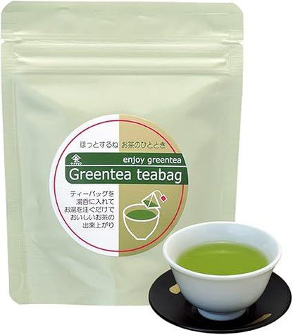 Sencha Tea Bag with String, Green Tea, Tea Bag, Deep Steamed Tea, Shizuoka, For One Person ((2g×10 Packets) 1 Bag)