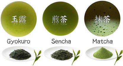 Compatible with Kuto [3 Floral Pattern Tea Tubes (Yame Tea Sencha 60g / Gyokuro 60g / Crown Tea Kabusecha 60g)] Gift Luxury Tea Leaves