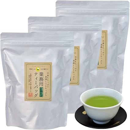 Commercial Green Tea, Deep Steamed Tea, Shizuoka Tea, Cold Brew, 5g×100 Packets (3 bag)