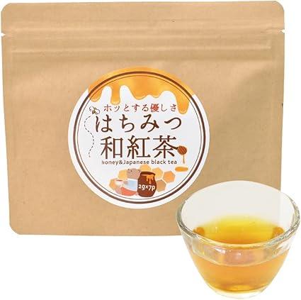 Honey Japanese Black Tea Tea Bag, Black Tea, Honey, Domestic 2g×7 (1 Bag)