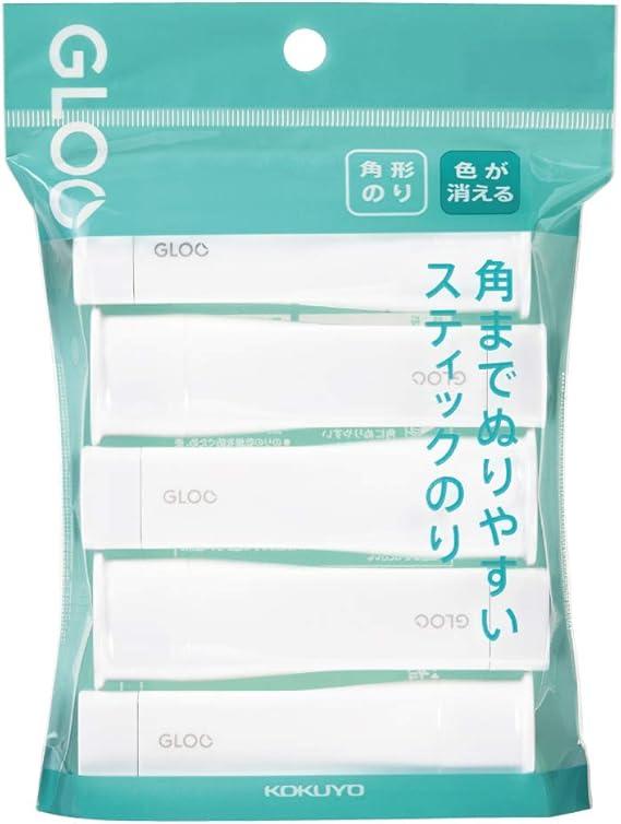 KOKUYO GLOO Color-disappearing Stick Glue, S Size, 5 Pieces - NihonMura