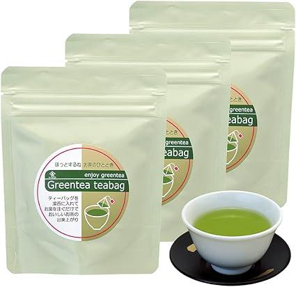 Sencha Tea Bag with String, Green Tea, Tea Bag, Deep Steamed Tea, Shizuoka, For One Person ((2g×10 Packets) 3 Bag)