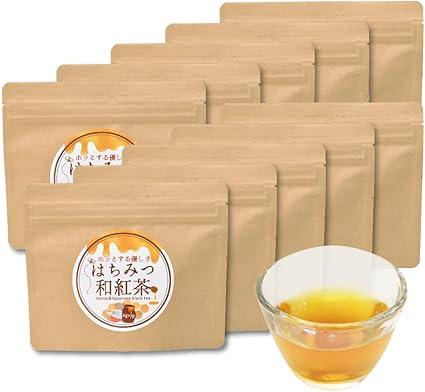 Honey Japanese Black Tea Tea Bag, Black Tea Pack, Domestic Honey 2g×7 (10 Bags)