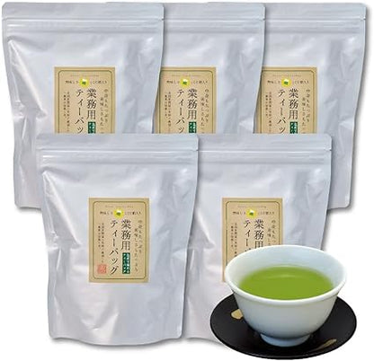 Commercial Green Tea, Deep Steamed Tea, Shizuoka Tea, Cold Brew, 5g×100 Packets (5 bag)