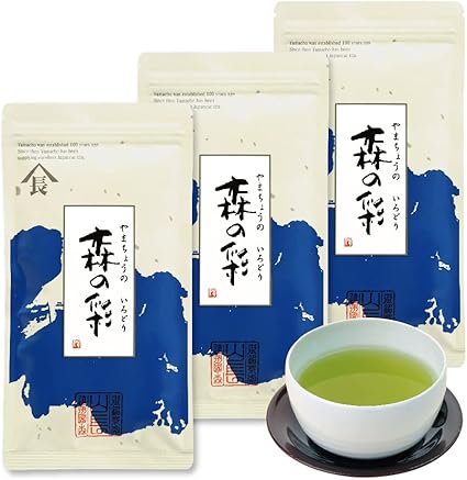 Mori no Irodori Tea Green Tea Deep Steamed Tea Tea Leaves Shizuoka Leaf Everyday Use (100g×3 bag)