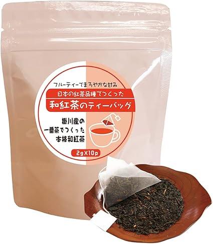 Japanese Black Tea Tea Bag with String, Tea, Black Tea Pack, Domestic 2g×10 Packets (1 Bag)