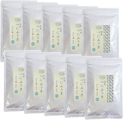 Honjien tea Health Tea Domestic Benifuki Powder 100g × 10 Bags Set - NihonMura