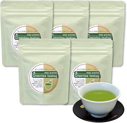 Sencha Tea Bag with String, Green Tea, Tea Bag, Deep Steamed Tea, Shizuoka, For One Person ((2g×10 Packets) 5 Bag)