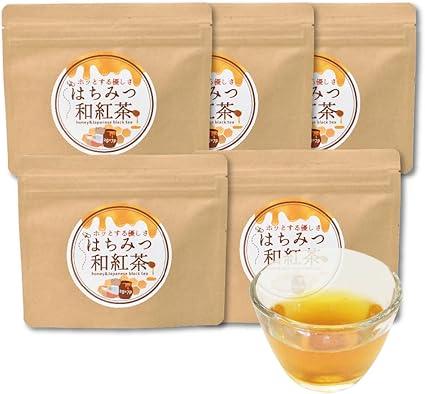 Honey Japanese Black Tea Tea Bag, Black Tea Pack, Domestic Honey 2g×7 (5 Bags)