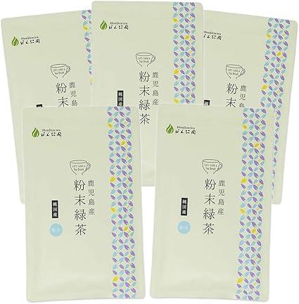 Whole tea leaves Honjien tea Japan tea Kagoshima powdered green tea 100g × 5 bags set sencha powder - NihonMura