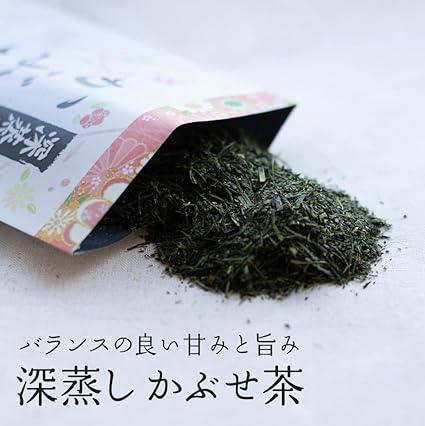 Shizuoka Kakegawa Tea Deep Steamed Aracha Kakegawa Kakegawa Tea 100% Fukamushi Tea Satsugu Honsei Tea Sencha Green Tea Deep Steamed Tea Tea Leaves Teapot Catechins (Kabusecha 80g×1) - NihonMura