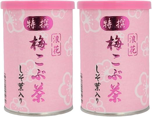 Naniwa Kombucha Honpo Ume Kobucha with Shiso Leaf (80g can) (× 2) - NihonMura