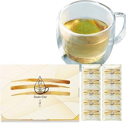 Ajinomoto Dashi-Cha Dashi Tea Burdock 10 Servings Drinking Broth Gift Petit Luxury Drip Bag Decaffeinated [Michelin 2 Star &quot;傳&quot; Chef Hasegawa Supervision 】