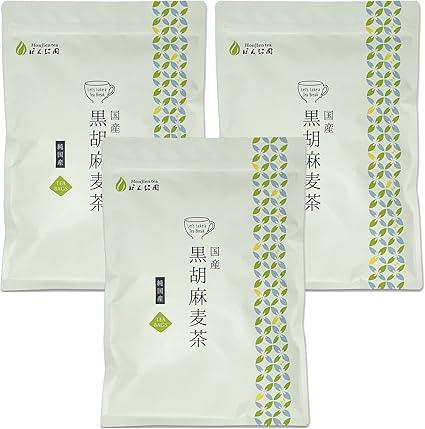 Domestic Black Sesame Barley Tea Tea Bag 5g×50 Packets× 3 Bags Set Honjien tea Health Tea - NihonMura