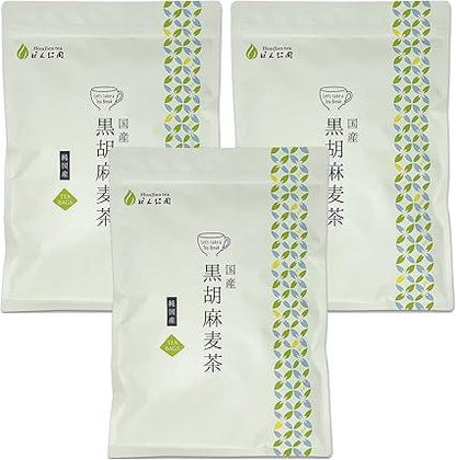 Domestic Black Sesame Barley Tea Tea Bag 5g×50 Packets× 3 Bags Set Honjien tea Health Tea - NihonMura