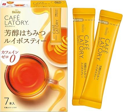 AGF Blendy Cafe Laboratory Stick, Mellow Honey Rooibos Tea, 7 Bottles, × 6 Boxes 【 Honey Black Tea 】【 Black Tea Stick 】【 Caffeine Non-caffeine 】 - NihonMura