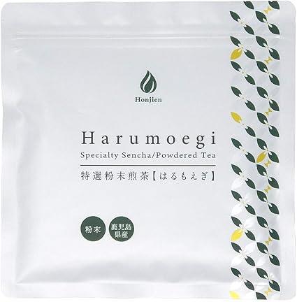 Honjien tea Kagoshima Special Selection Powdered Sencha Harumoegi 100g Luxury Powdered Green Tea Whole Tea Leaves Green Tea Powder - NihonMura