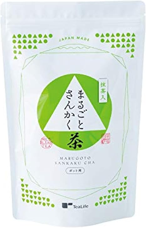 Tea Life with Matcha for Marugoto Sankakucha Pot (5g×100pcs) Roasted Rice Blend