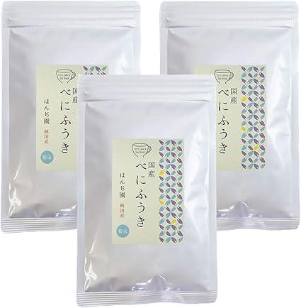 Honjien tea Health Tea Domestic Benifuki Powder 100g×3 Bags Set - NihonMura