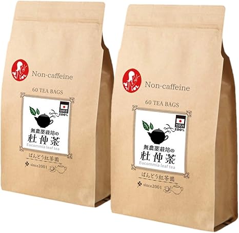 Bando Black Tea Pesticide-free cultivation Tochu Tea 120 Tea Bag 360g (3g×120TB) Japan Caffeine Non-Caffeine