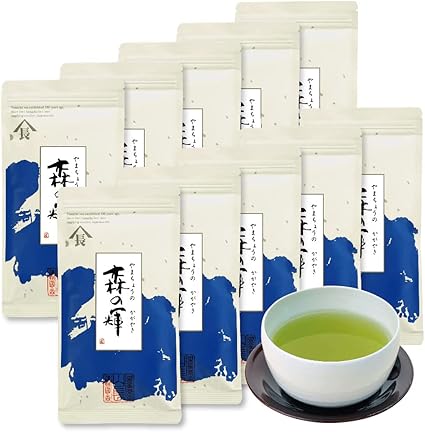 Mori no Kagayaki Deep Steamed Tea Shizuoka Green Tea Tea Leaves Leaf Everyday Use 100g × 10 bag