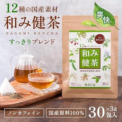 Chatsumi no Sato Domestic 12 Kinds Blend Health Tea Wami Kencha 3g ×30 Packets Tea Bag Refreshing Blend Non-Caffeine Tea Tea Pack - NihonMura