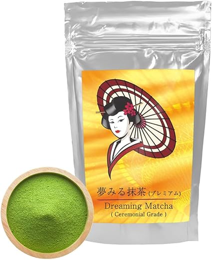 500g [Ceremonial grade Matcha green tea powder] “Dreaming Matcha” (gold) 100% Pure Yame tea - NihonMura