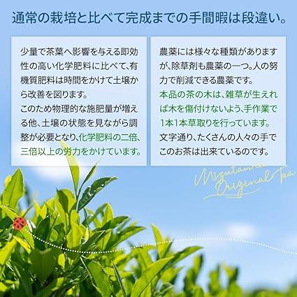 Mizutama Farm Tea grown without using pesticides or chemical fertilizers Green tea Tea leaves 100g (cold brew Japan tea tea pack Shizuoka tea Non Tea leaves) - NihonMura