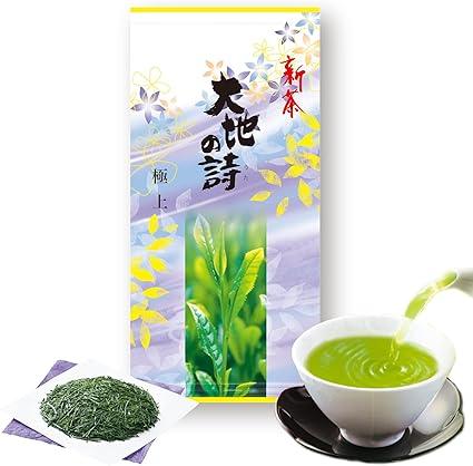 Arahataen Earth Poem Superb 100g [New tea 2024 production] Shizuoka Makinohara deep steamed tea deep steamed sencha luxury tea advanced tea gift gift - NihonMura