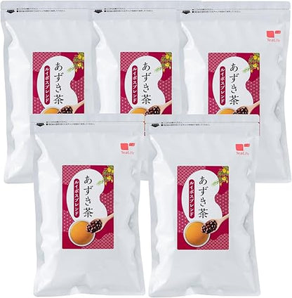 Tea Life Azuki Tea Rooibos Blend 50 pieces for pot Red bean tea Rooibos tea Pesticide residue tested (5 bags)