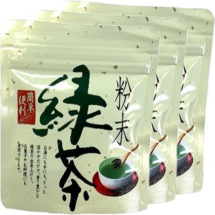 Powdered Green Tea Abegawa Powdered Green Tea 50g × 3 Bags Set Sugamo Tea House Yamanenen - NihonMura