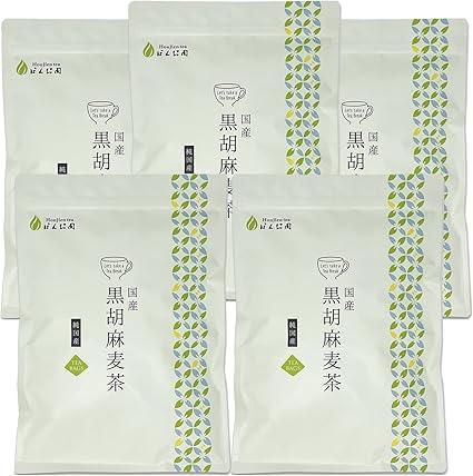 Domestic Black Sesame Barley Tea Tea Bag 5g×50 Packets×5 Bags Set Honjien tea Health Tea - NihonMura