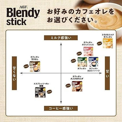 AGF Blendy Stick Cafe Au Lait Adult Bitter 27 Bottles [ Stick Coffee ] - NihonMura