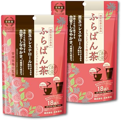 NIHON YAKKEN Furabancha Green Tea Blend (Food with Functional Claims/Tea Bag / 2.45g×18 Bags×2 Pieces) Helps lower bad cholesterol (Procyanidins / Domestic Green Tea Used)