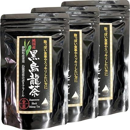 Tea Chinese Tea Domestic Black Oolong Tea Domestic Black Oolong Tea 48g (4g ×12) × 3 bags set Sugamo Tea House Yamanenen - NihonMura