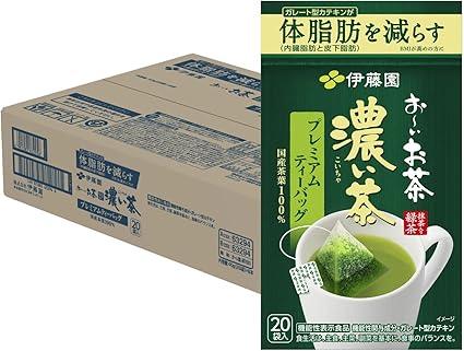 Itoen Oi Tea Premium Tea Bag, Dark Tea, 2.0g×20 bags×8 pieces [Food with Functional Claims]