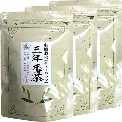 Organic Sannenbancha Tea Pack 54g (1.8g×30p) × 3 bags set Sugamo Tea House Yamanenen - NihonMura