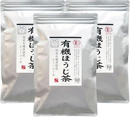 Organic Organic Hojicha Tea Bags | 3g × 30 Pieces× 3 Packs | Slow Roasting | Cold Brew and Hot Water Brew | Organic JAS Standard, Additive-Free - NihonMura