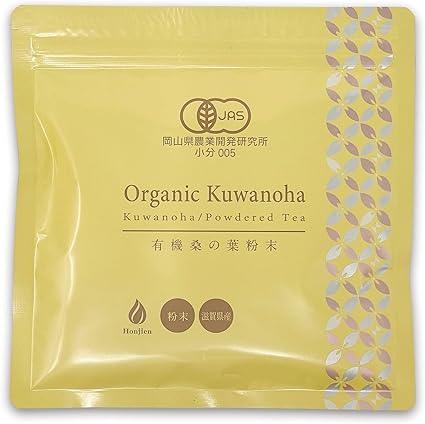 Honjien tea Health Tea Domestic Shiga Prefecture Organic JAS Certified Organic Mulberry Leaf Powder 100g - NihonMura