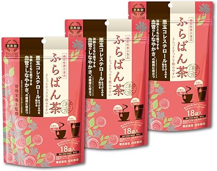 NIHON YAKKEN Furabancha Green Tea Blend (Food with Functional Claims/Tea Bag / 2.45g×18 Bags×3 Pieces) Helps lower bad cholesterol (Procyanidins / Domestic Green Tea Used)