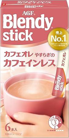 AGF Blendy Stick Cafe Au Lait Peaceful Decaffeinated 6 Bottles × 6 Boxes 【 Stick Coffee 】 【 Decaffeinated Coffee 】 - NihonMura