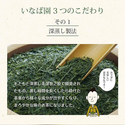 Inabaen Deep Steamed Tea Shizuoka Advanced Tea Kakegawa Tea 100g 2 Bags Set