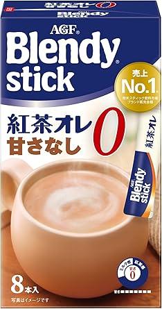 AGF Blendy Stick Black Tea Ole No Sweetness 8 Bottles×6 Boxes [ Milk Tea ] [ Unsweetened ] - NihonMura