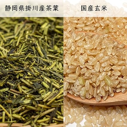 Shizuoka Prefecture Tea Blessing Whole Powder Brown Rice Tea Shizuoka Prefecture Kakegawa Tea Leaves Domestic Brown Rice Use Nutritional Whole Tea Shochu Split My Bottle 200 Cups of Hot Water Drink 100g (1)