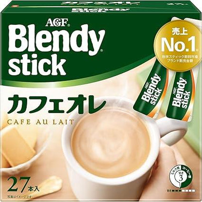 AGF Blendy Stick Cafe Au Lait [ Stick Coffee ] 27 pieces (x 1) - NihonMura