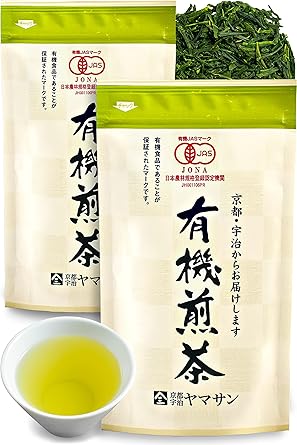 【Kyoto Uji Yamasan】Organic Sencha (80g × 2 bags) Pesticide-free Additive-free Domestic Organic