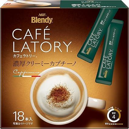 AGF Blendy Cafe Latrie Stick Rich Creamy Cappuccino 18 Bottles×3 Boxes [ Stick Coffee ] - NihonMura