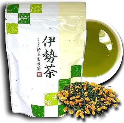 Kita Seicha Isecha Special Genmaicha [Tokujo Kabusecha × Brown Rice] Blended Tea Tea Leaves 200g Brown Rice Japan Tea Green Tea Sencha Delicious Genmaicha - NihonMura