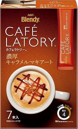 AGF Blendy Cafe Latry Stick, Rich Caramel Macchiato, 7 Bottles× 6 Boxes [ Coffee Stick ] 11.5g (x 42) - NihonMura